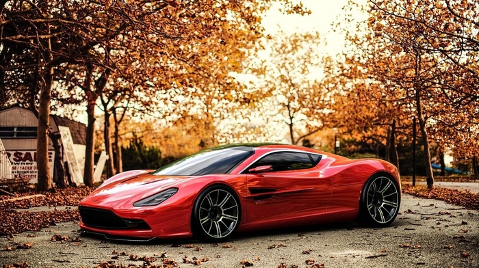 car, Aston Martin, red cars, Aston Martin DBC