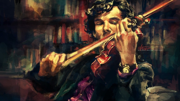 Sherlock Holmes, violin, Benedict Cumberbatch