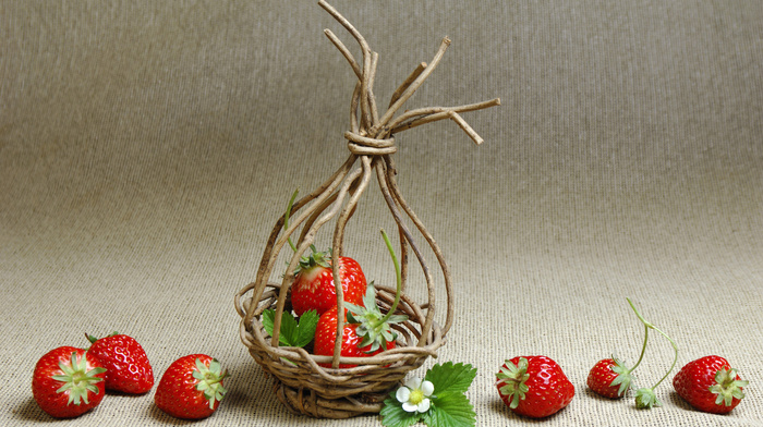 basket, color, strawberry, delicious