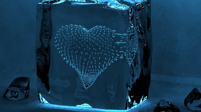 heart, stunner, ice, cold, water