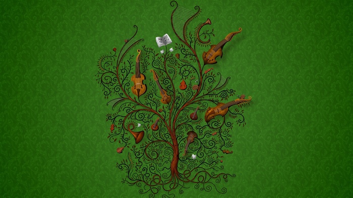 green, tree, stunner, music