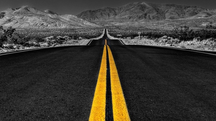 road, selective coloring