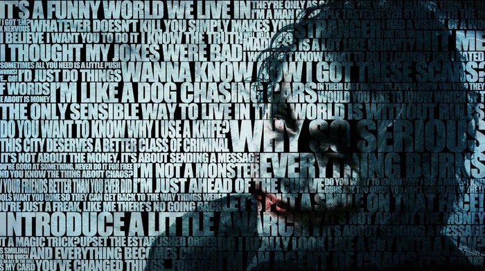 quote, Batman, Joker, The Dark Knight, typography, movies, anime, Heath Ledger