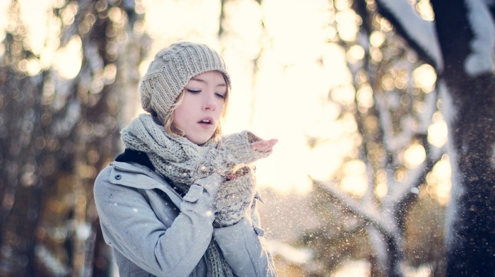 snow, girl