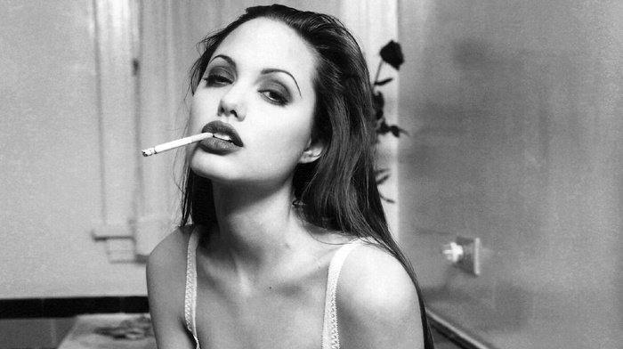monochrome, Angelina Jolie