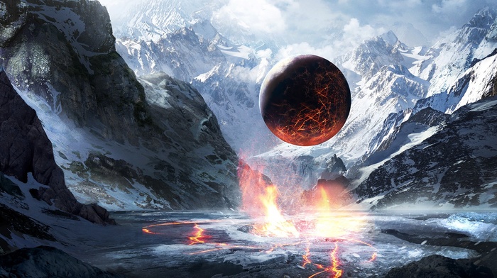 planet, artwork, fantasy art