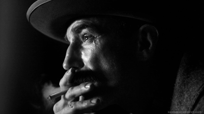 cigarettes, smoke, profile, Daniel Day, Lewis, monochrome, There Will be Blood