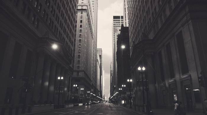 city, gray, Chicago