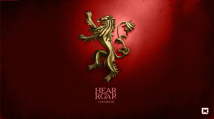 digital art, House Lannister, sigils, a song of ice and fire, Game of Thrones