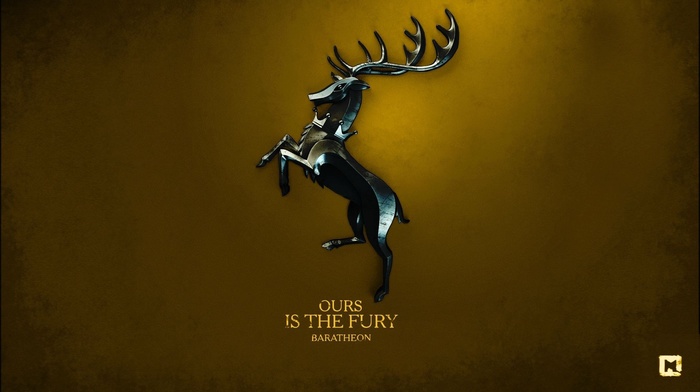 House Baratheon, a song of ice and fire, digital art, Game of Thrones, sigils