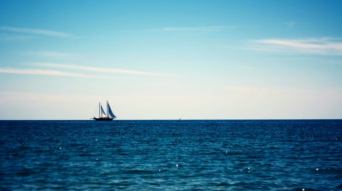 sea, sky, boat