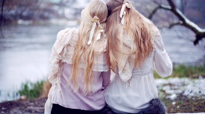 girl, girl outdoors, blonde