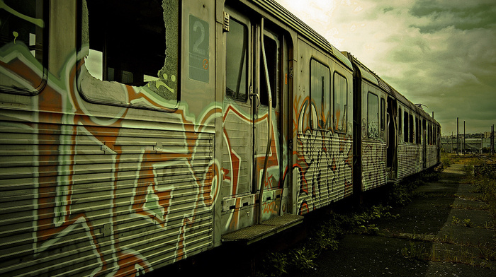 graffiti, train