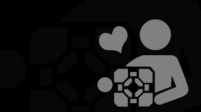 Portal, Companion Cube, minimalism