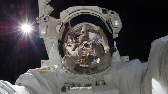 selfies, space, self shots, reflection, astronaut