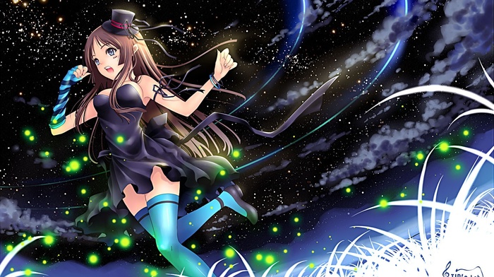 stars, K, on, anime girls, anime, Akiyama Mio