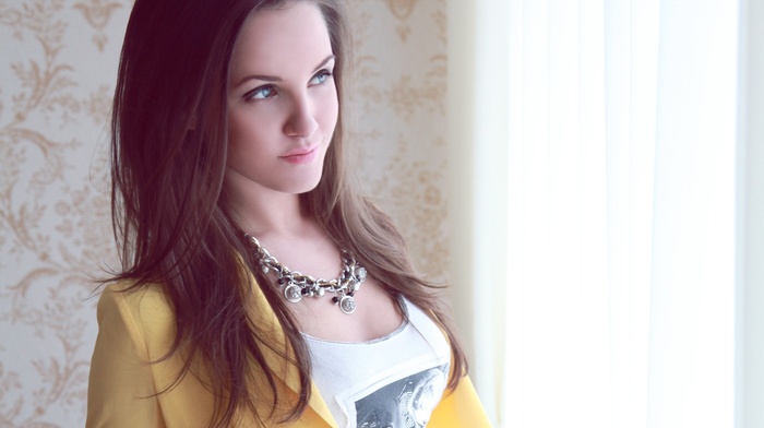 blue eyes, brunette, girl