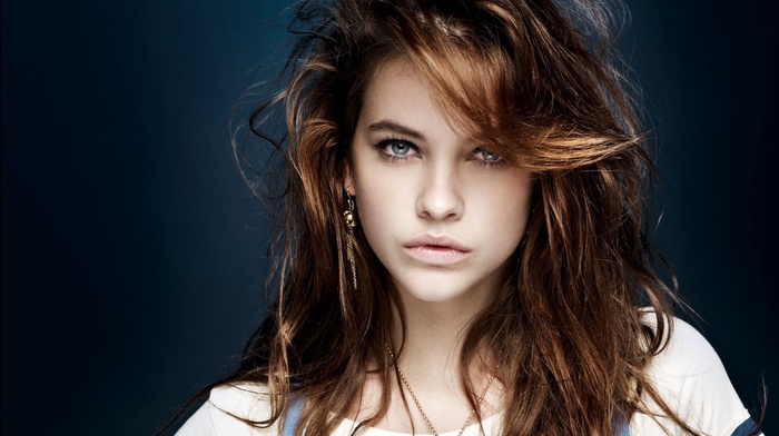 Barbara Palvin, brunette, messy hair, girl