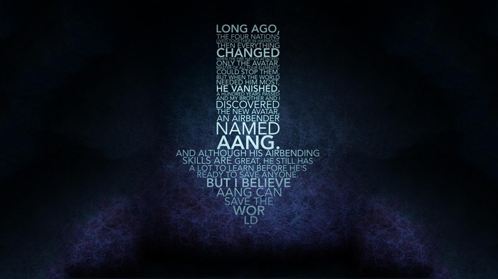 quote, Avatar The Last Airbender, typography, Aang
