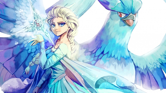 Princess Elsa, Frozen movie, Articuno, crossover