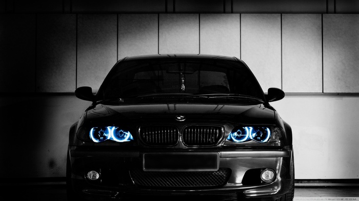 xenon, black, lights, BMW