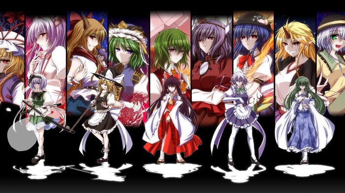 touhou, anime girls