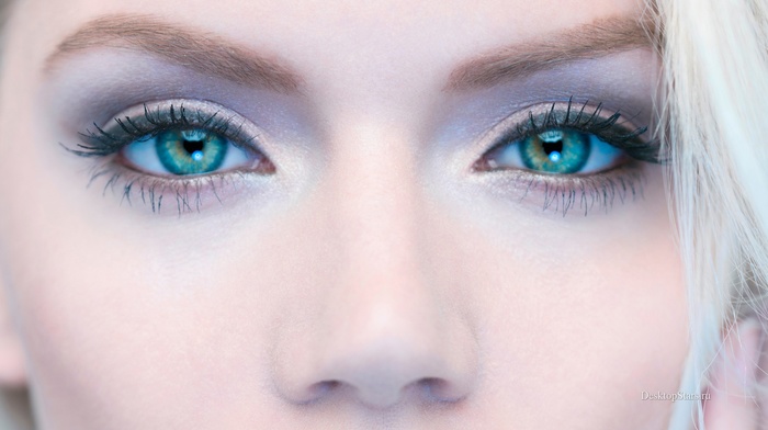 closeup, Martina Dimitrova, green eyes, face, model, Bulgaria, blonde