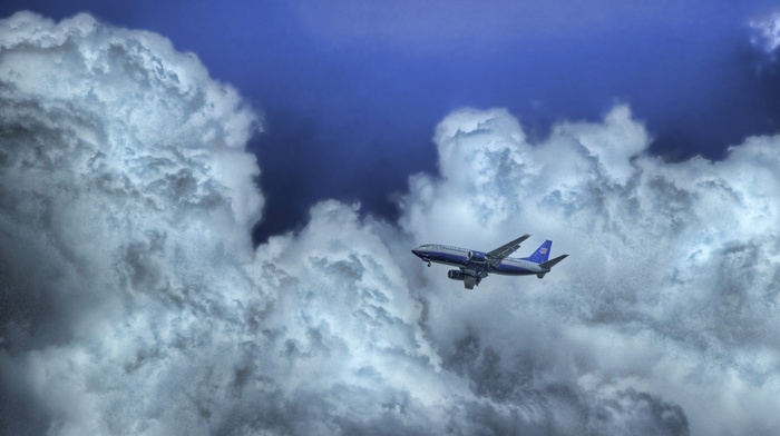 sky, clouds, aircraft, airplane