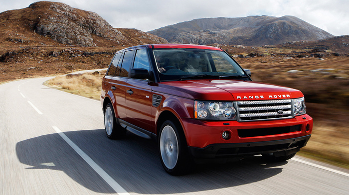 cars, red, mountain