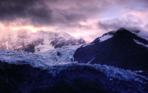 nature, clouds, ice, mountain, glaciers