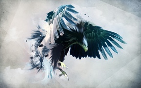 artwork, eagle, digital art