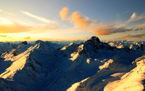 mountain, snow, landscape