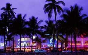 summer, neon, Miami