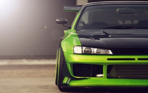Silvia, green cars, Nissan, car