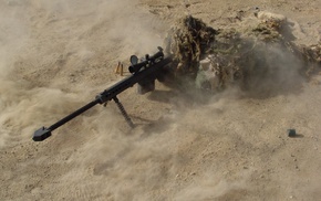 gun, sniper rifle, Barrett .50 Cal, war, camouflage