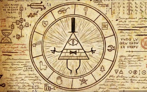 Gravity Falls, pentagram, Illuminati
