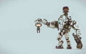 Titanfall, digital art, SliD3, robot, weapon