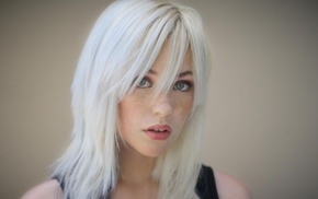 freckles, white hair, Devon Jade