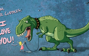 T, Rex, dinosaurs, artwork, humor
