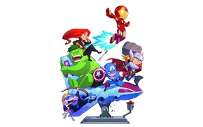 The Avengers, Hawkeye, Captain America, Hulk, Black Widow, Thor
