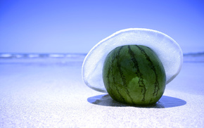 beach, hat