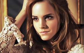 Emma Watson, brunette, lips, actress