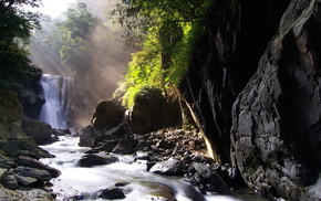 sunlight, stones, nature