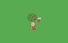 green, science, trees, simple, humor, apples