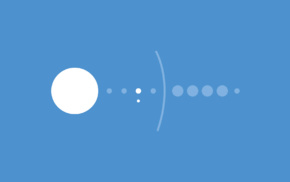 Solar System, minimalism, simple background, blue, simple