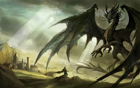 fantasy art, dragon