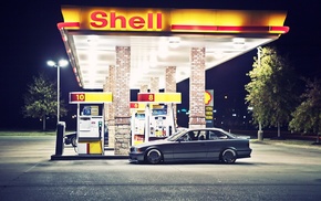 gas stations, car