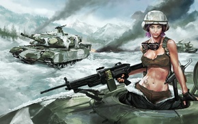 gun, girl, fantasy