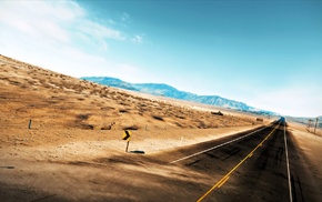 desert, landscape, highway, road