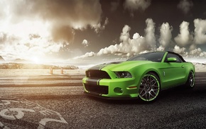 Shelby GT, car, Ford Mustang, green cars